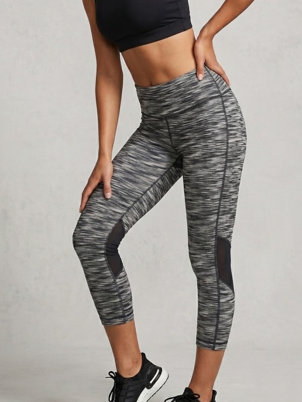 Tommy Hilfiger Black & White Space-Dye Capri Leggings
